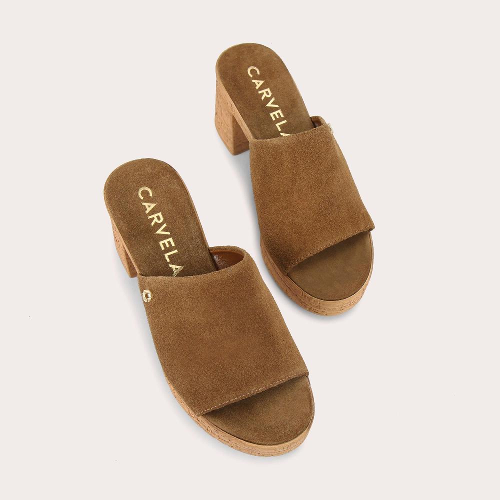 Carvela GENOVA Brown Suede Platform Heel By CARVELA