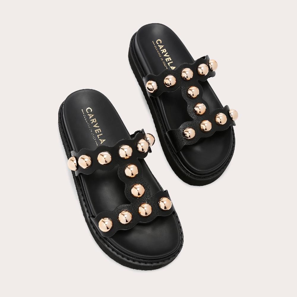 Carvela GIANNA SANDAL Black Scallop Sandal By CARVELA