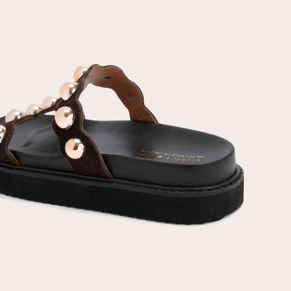 Carvela GIANNA SANDAL Brown Suede Slip On Sandal By CARVELA