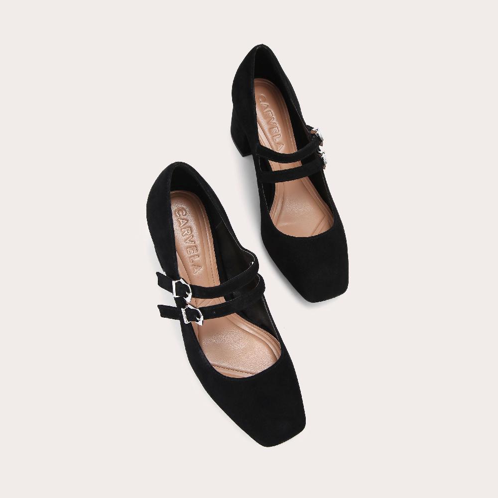Carvela HARPER Black Suede Mary Jane Shoes By CARVELA