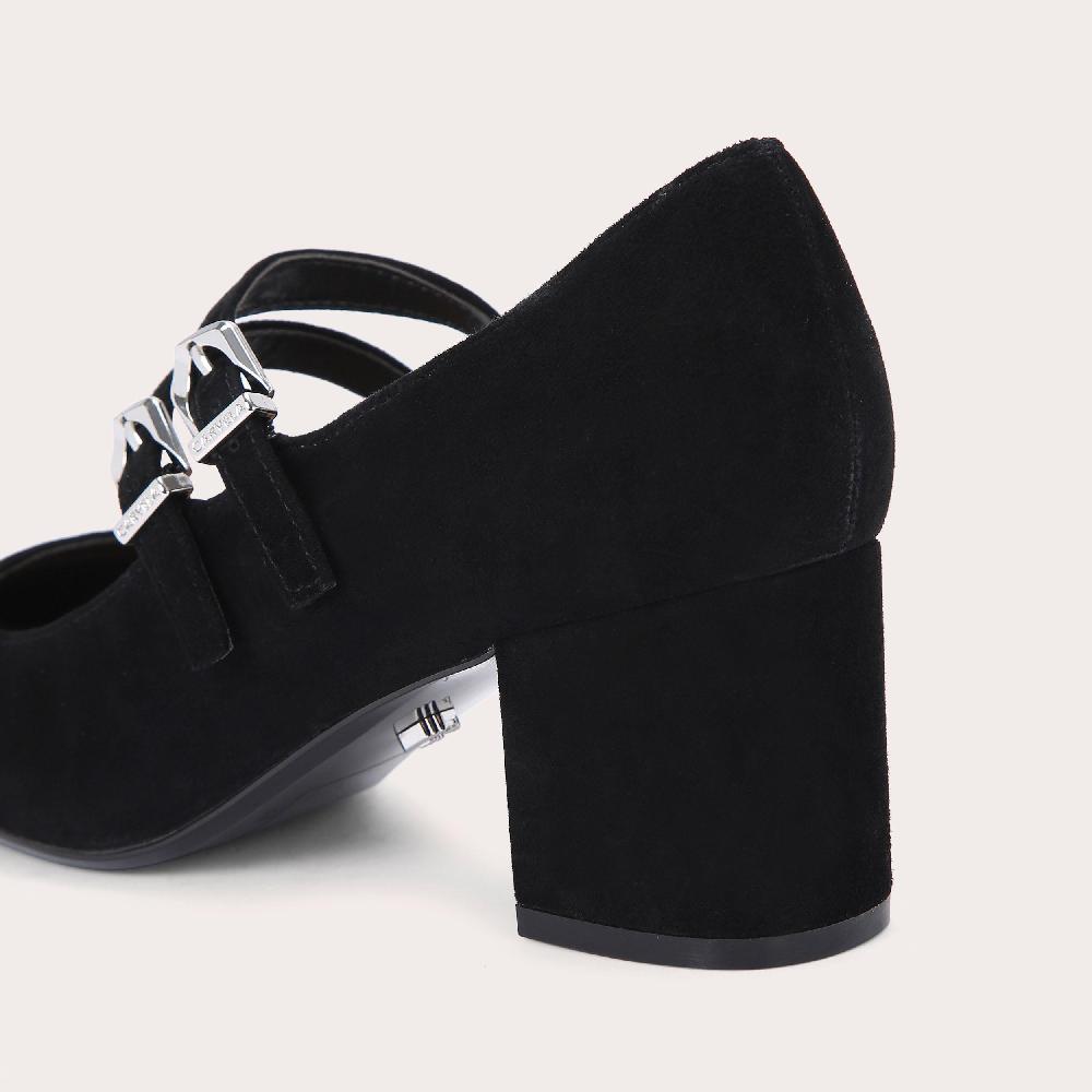 Carvela HARPER Black Suede Mary Jane Shoes By CARVELA
