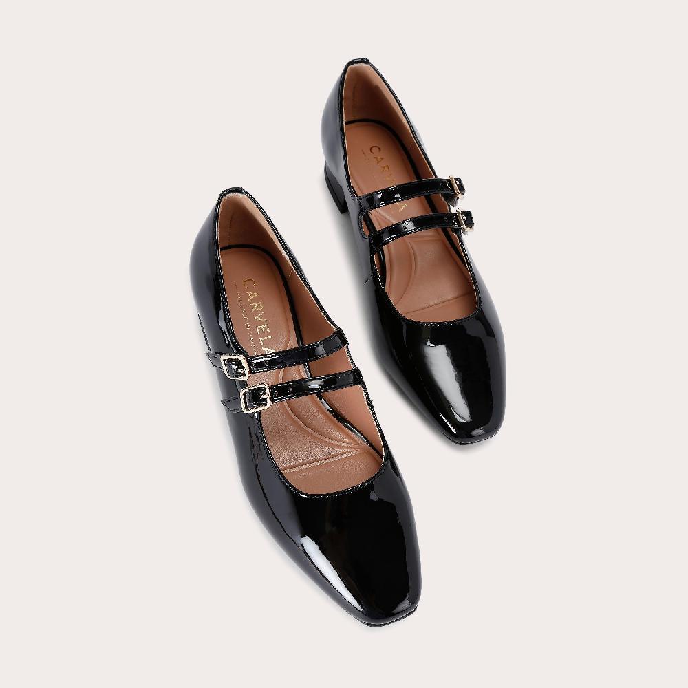 Carvela HARPER LOW Black Patent Mary Jane Shoes By CARVELA