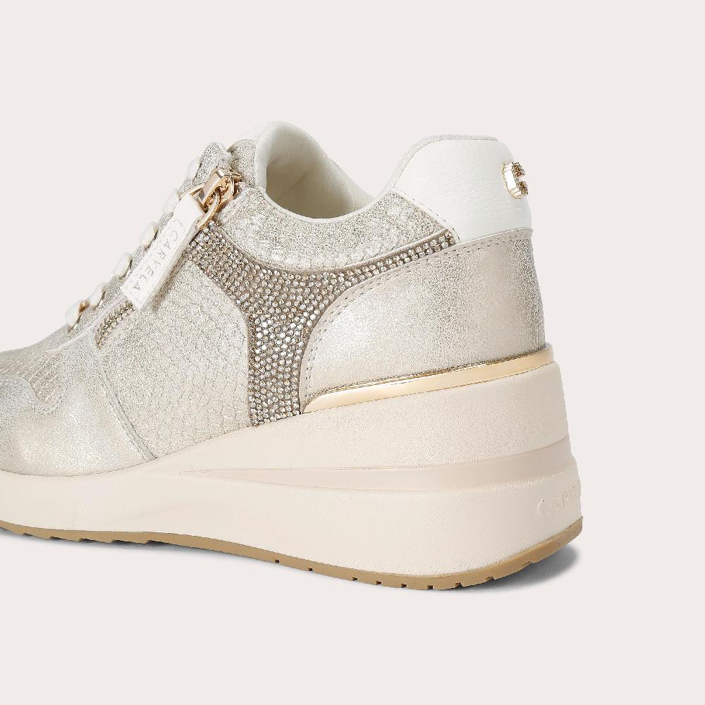 Carvela HIGH RISE Gold Snake High Heel Sneaker By CARVELA