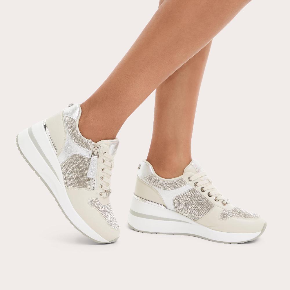 Carvela HIGH RISE JEWEL Crystal Hidden Heel Trainer By CARVELA