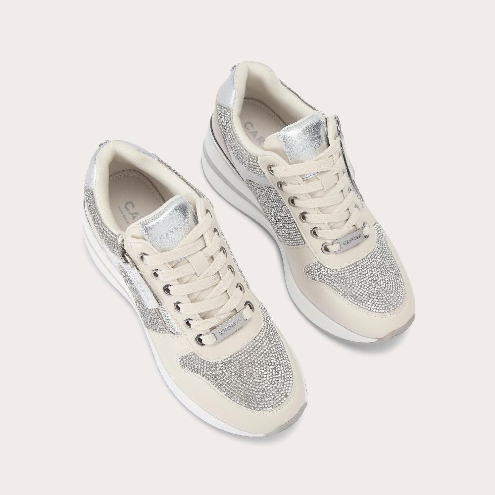 Carvela HIGH RISE JEWEL Crystal Hidden Heel Trainer By CARVELA