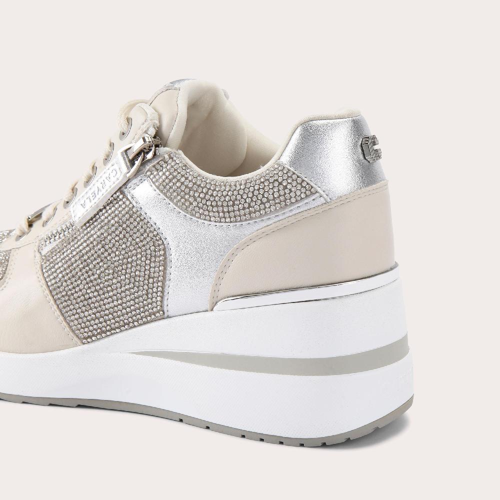 Carvela HIGH RISE JEWEL Crystal Hidden Heel Trainer By CARVELA