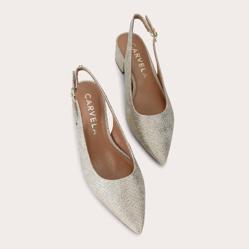Carvela HONOUR SLING Gold Slingback Heel By CARVELA