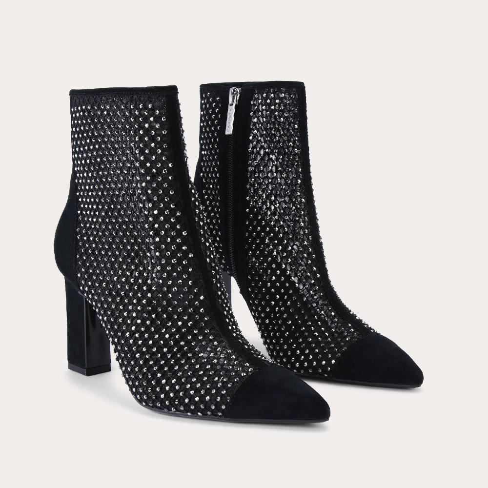 Carvela HOTSOX ANKLE POINT Black Crystal Ankle Boot By CARVELA