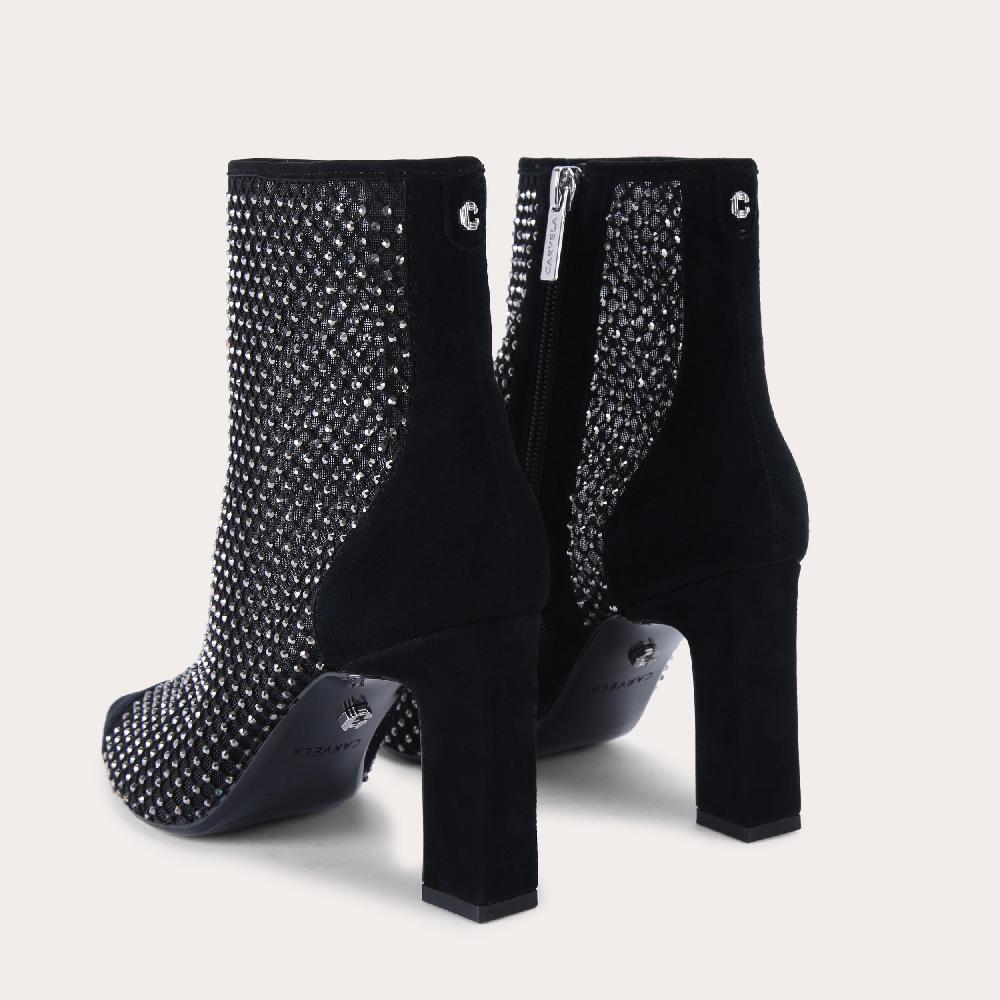 Carvela HOTSOX ANKLE POINT Black Crystal Ankle Boot By CARVELA