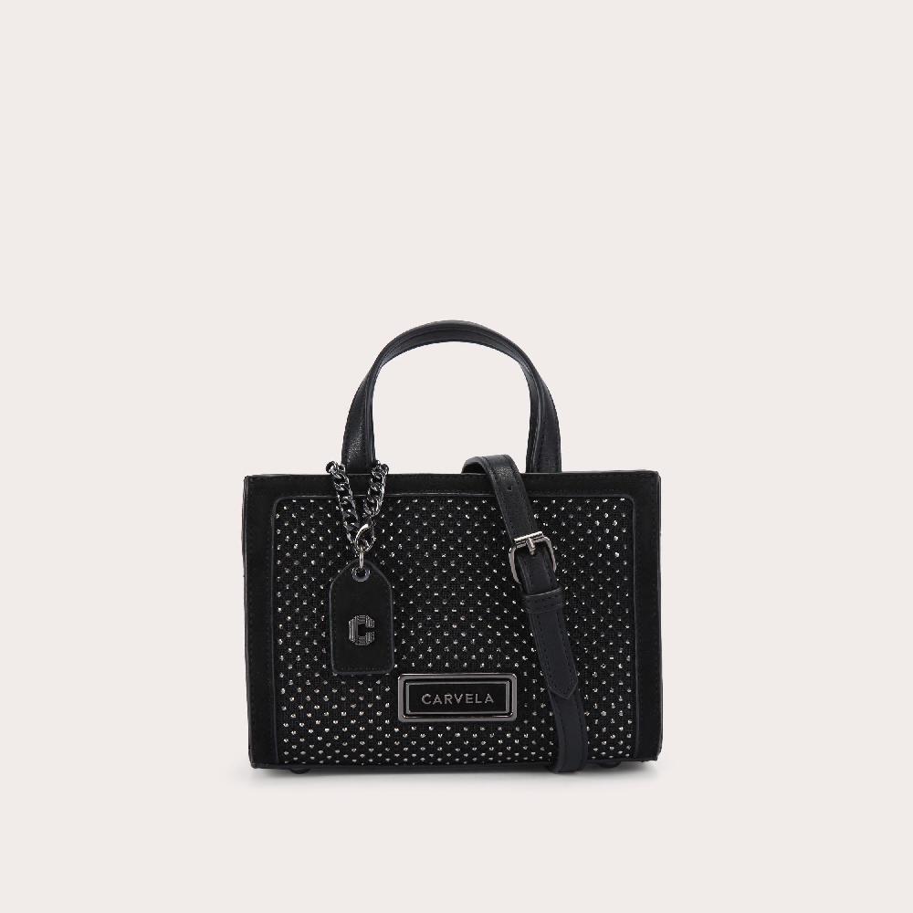 carvela HOTSOX MINI TOTE Black Crystal Tote Bag by CARVELA