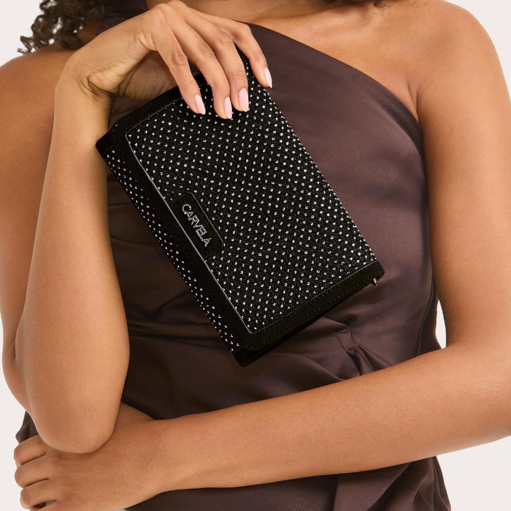 Carvela HOTSOX XBODY Black Fishnet Cross Body Bag By CARVELA