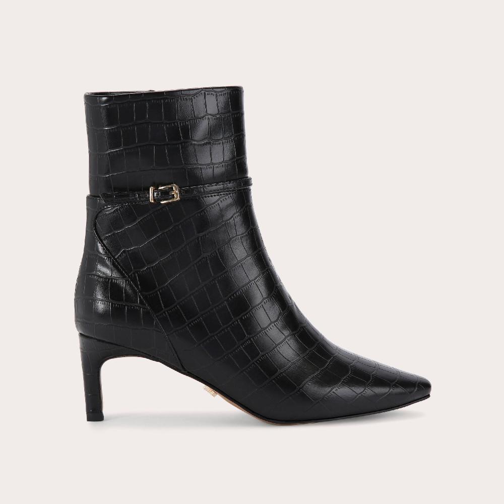 carvela IMPRESS ANKLE Black Croc Ankle Boot by CARVELA