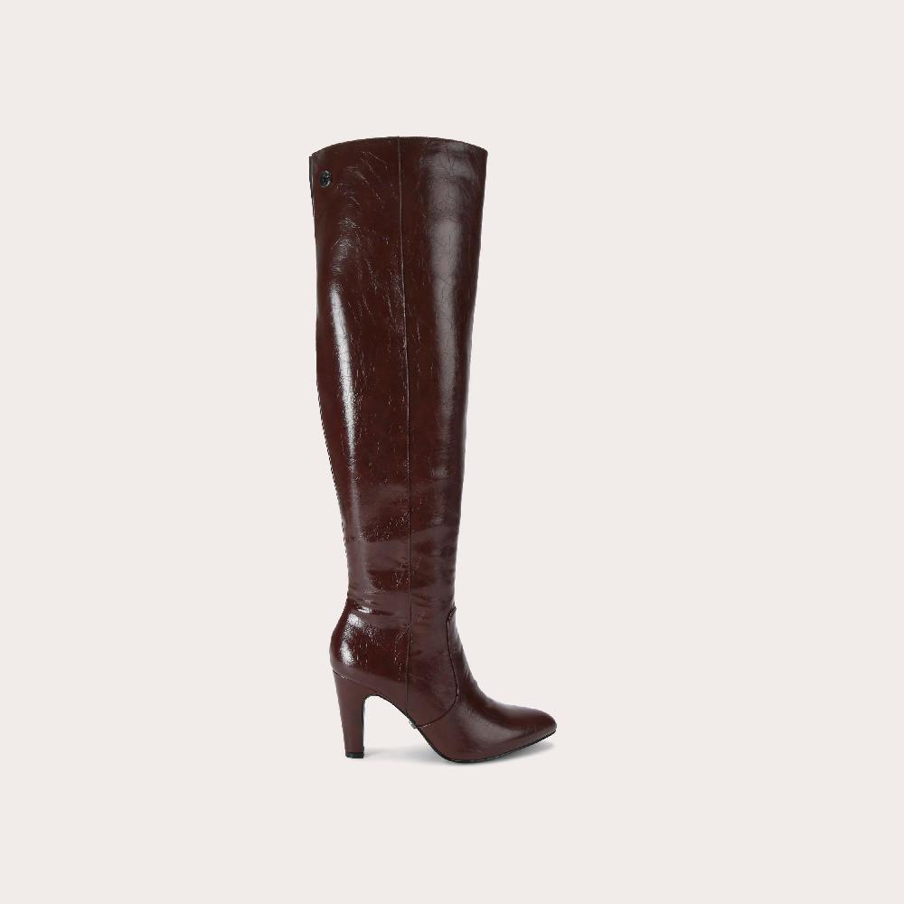 carvela INFINATE OTK Dark Brown Patent Boot by CARVELA
