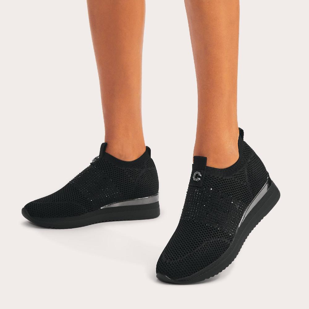 Carvela JANEIRO 2 Black Slip On Trainers By CARVELA
