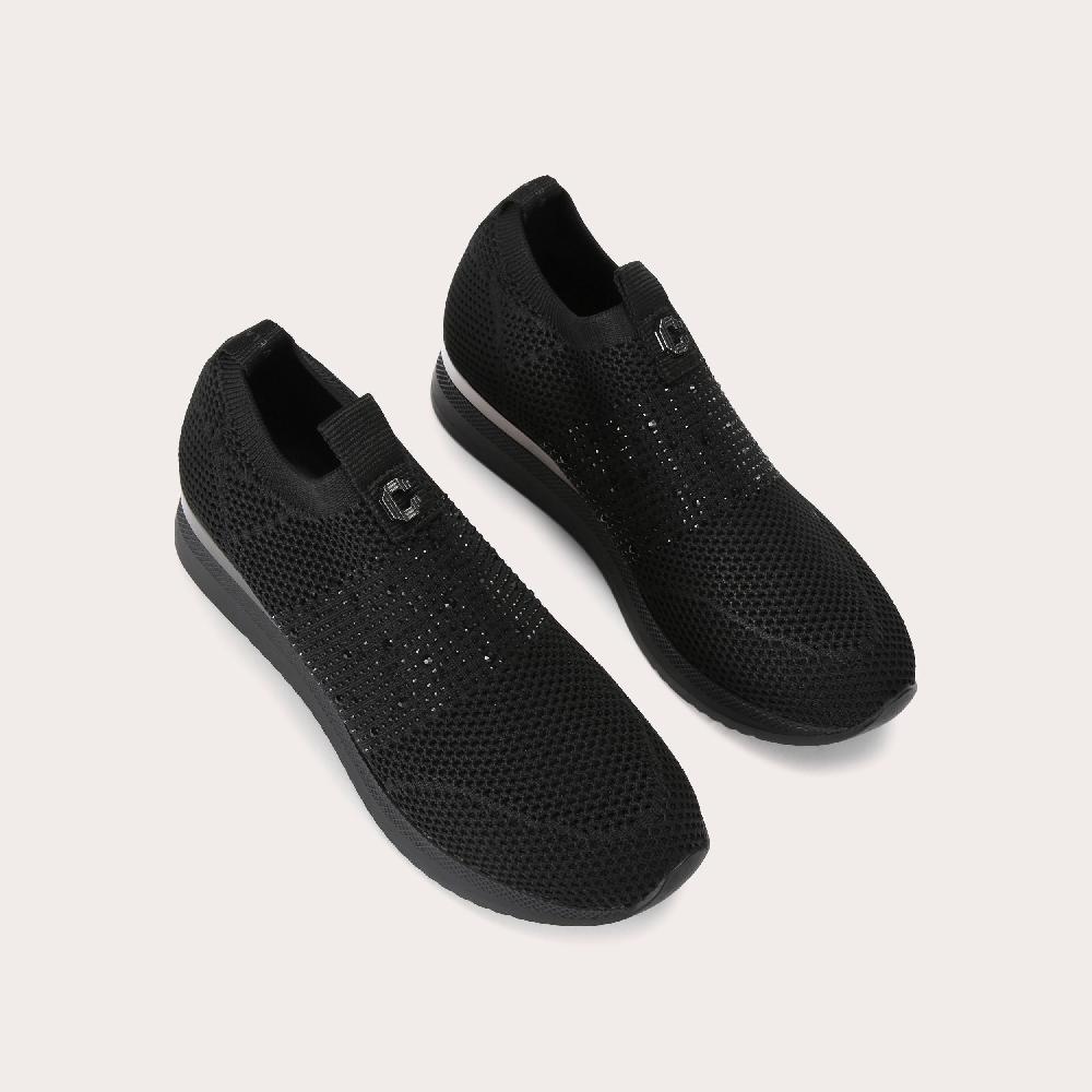Carvela JANEIRO 2 Black Slip On Trainers By CARVELA