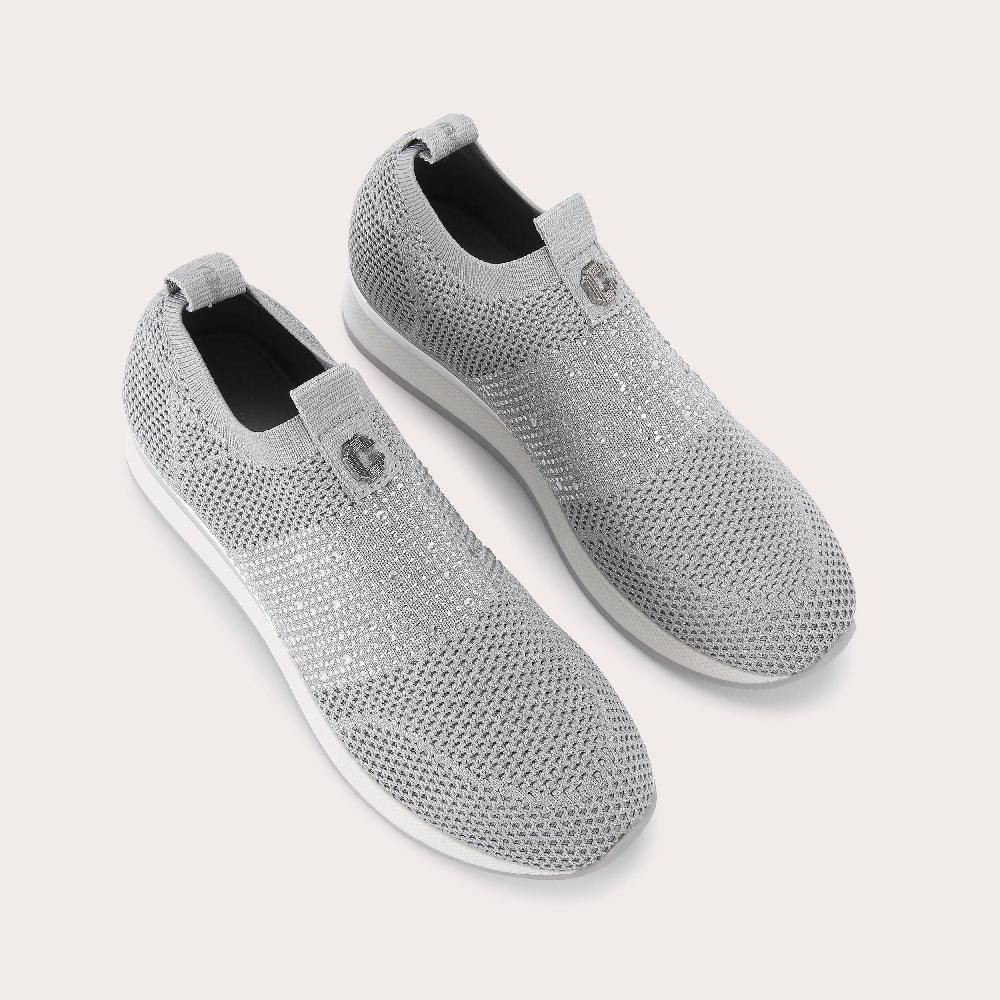 Carvela JANEIRO 2 Silver Knitted Trainer By CARVELA