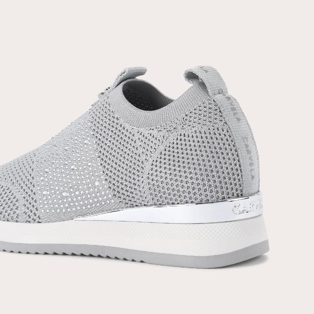 Carvela JANEIRO 2 Silver Knitted Trainer By CARVELA