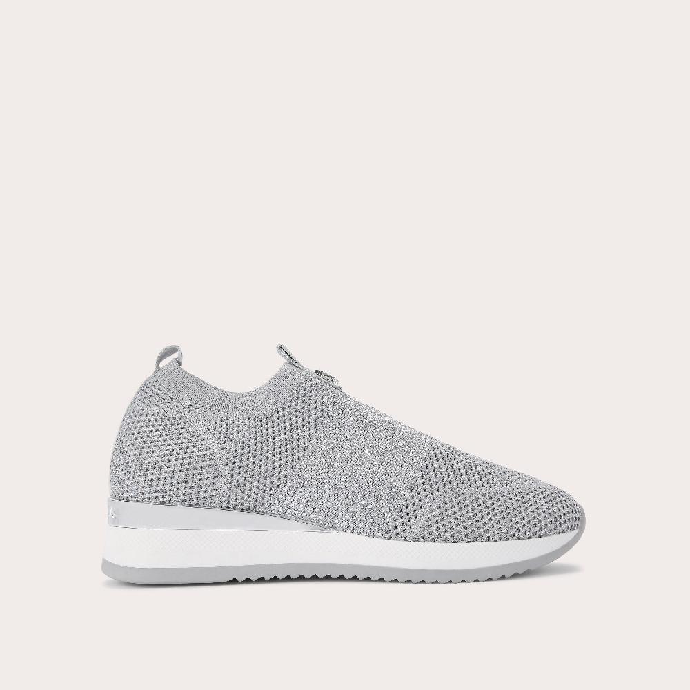carvela JANEIRO 2 Silver Knitted Trainer by CARVELA
