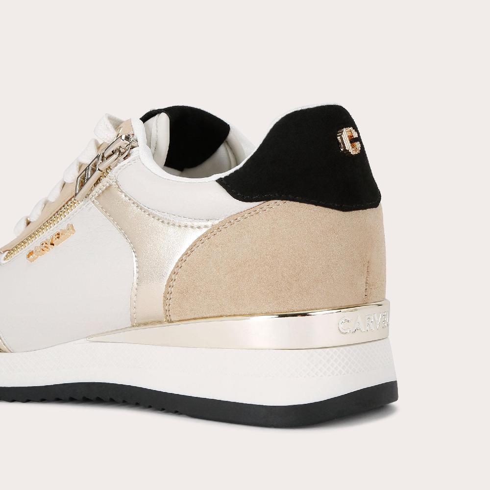 Carvela JANEIRO ZIP RUNNER Blush Lace Up Trainer By CARVELA