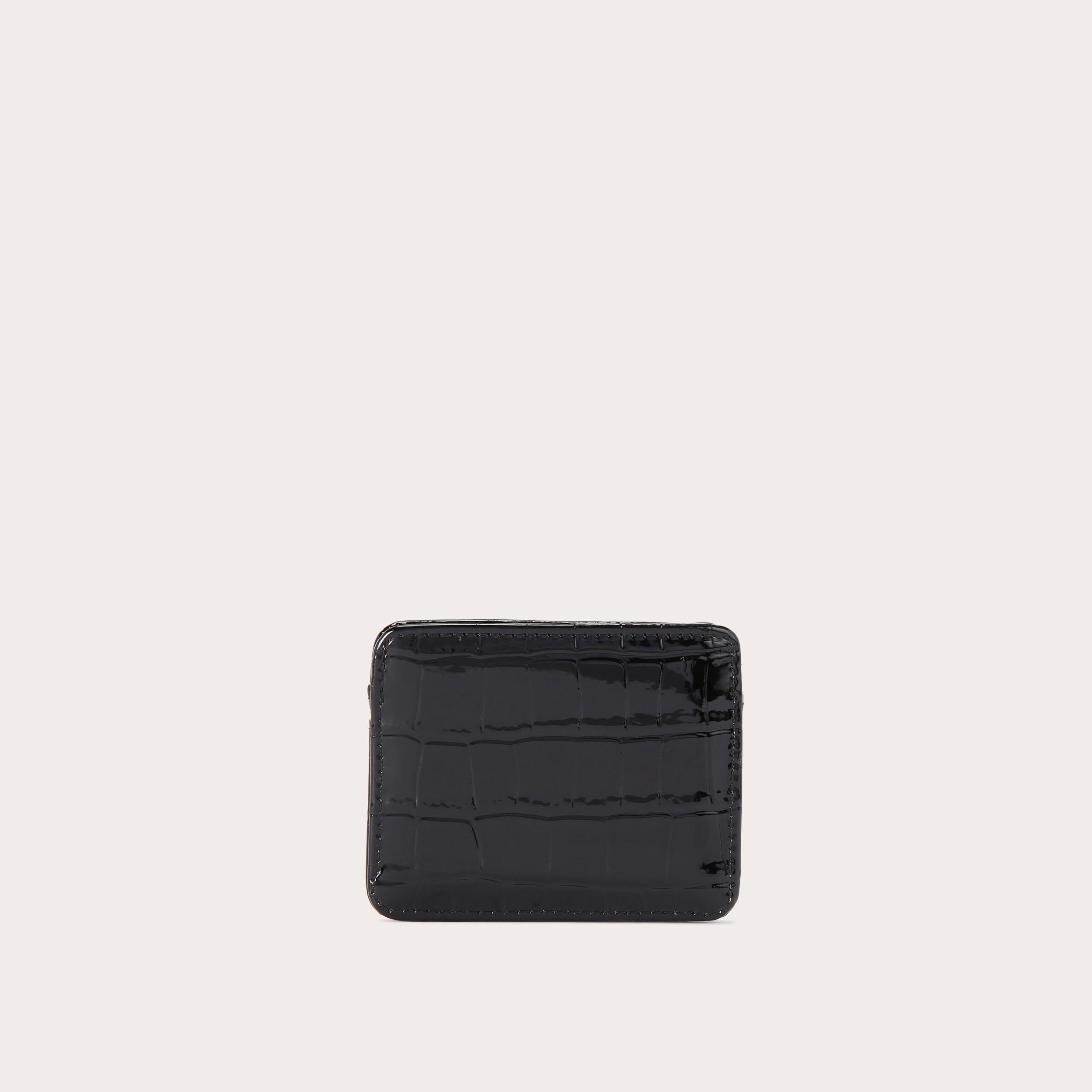 Carvela JESSICA CARD HOLDER Black Croc Embossed Card Holder By CARVELA