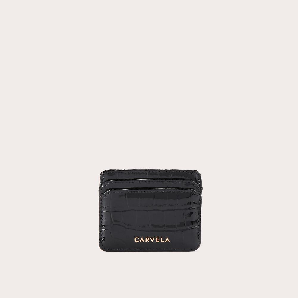 carvela JESSICA CARD HOLDER Black Croc Embossed Card Holder by CARVELA