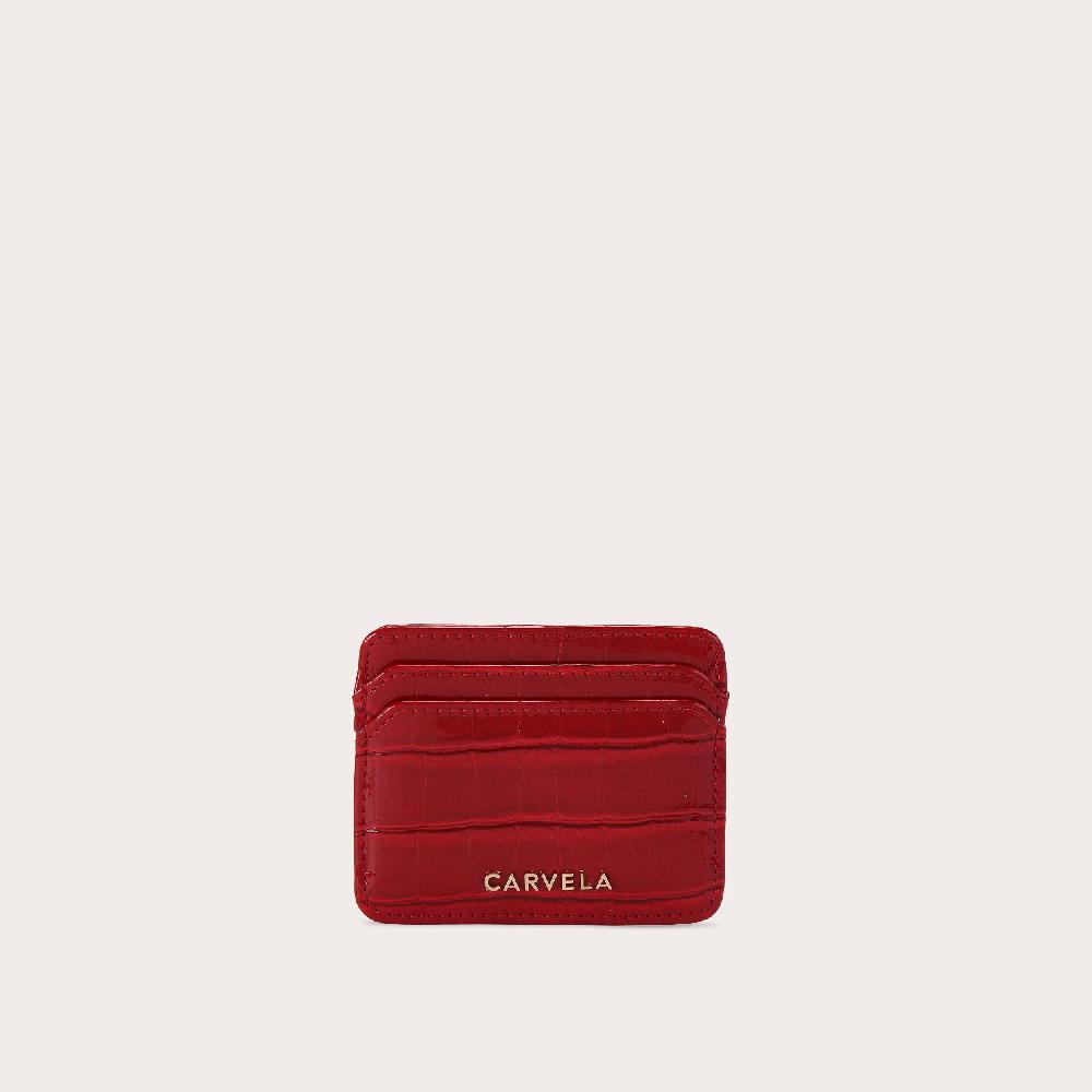 carvela JESSICA CARD HOLDER Red Croc Embossed Card Holder by CARVELA