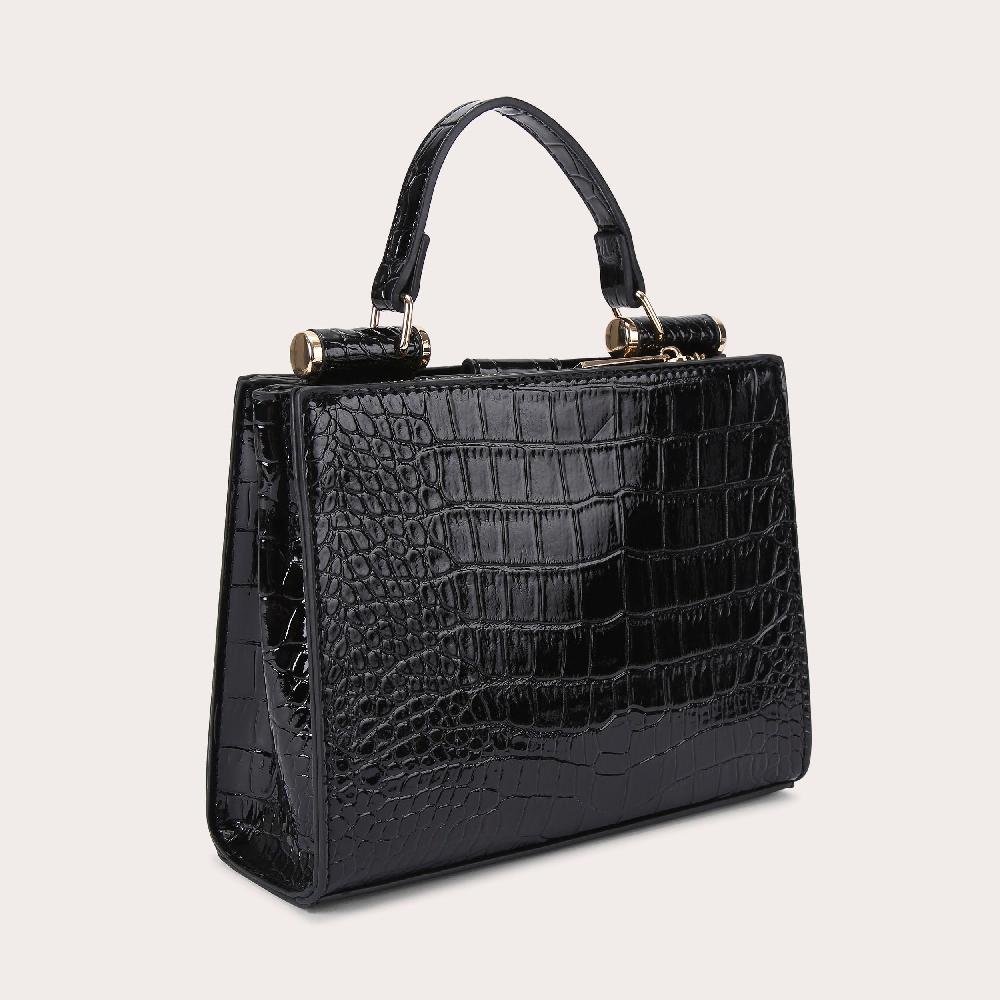 Carvela JESSICA MINI TOTE 2 Black Croc Tote Bag By CARVELA