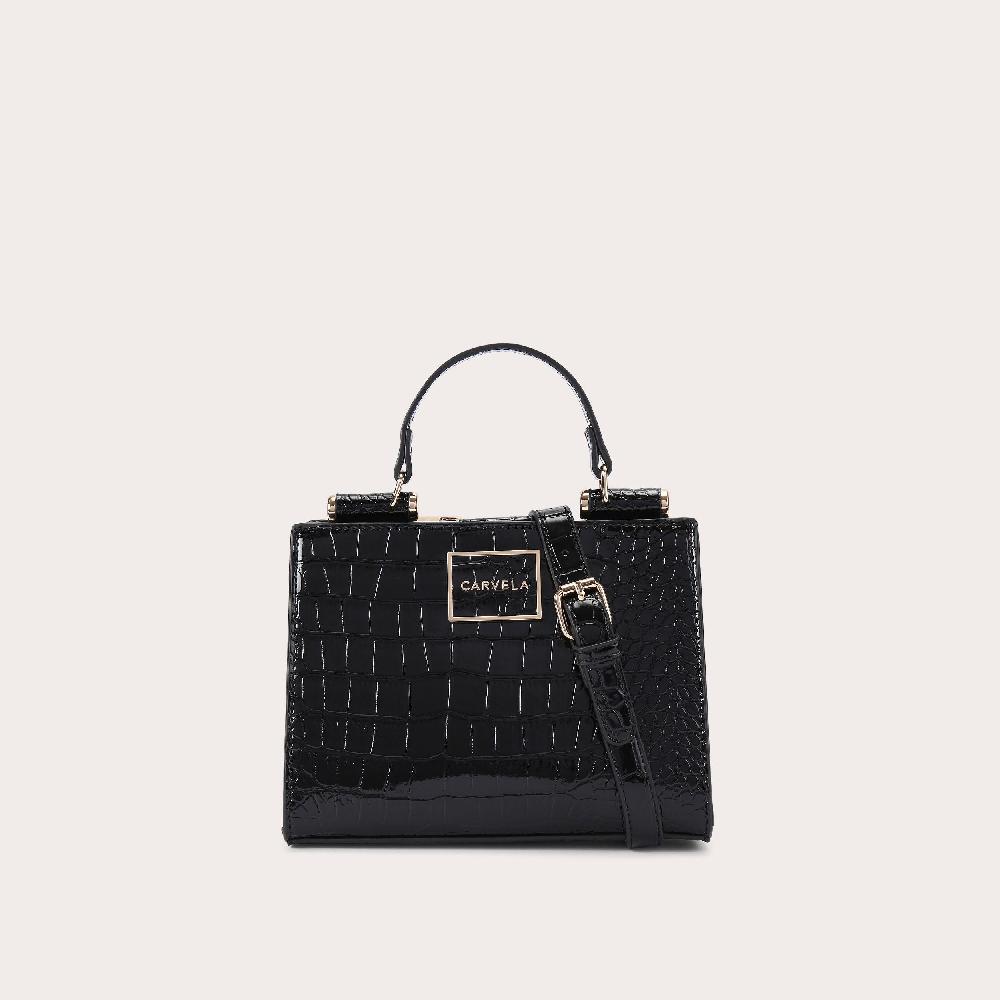 carvela JESSICA MINI TOTE 2 Black Croc Tote Bag by CARVELA