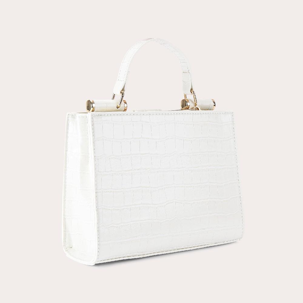 Carvela JESSICA MINI TOTE 2 Bone Croc Tote Bag By CARVELA