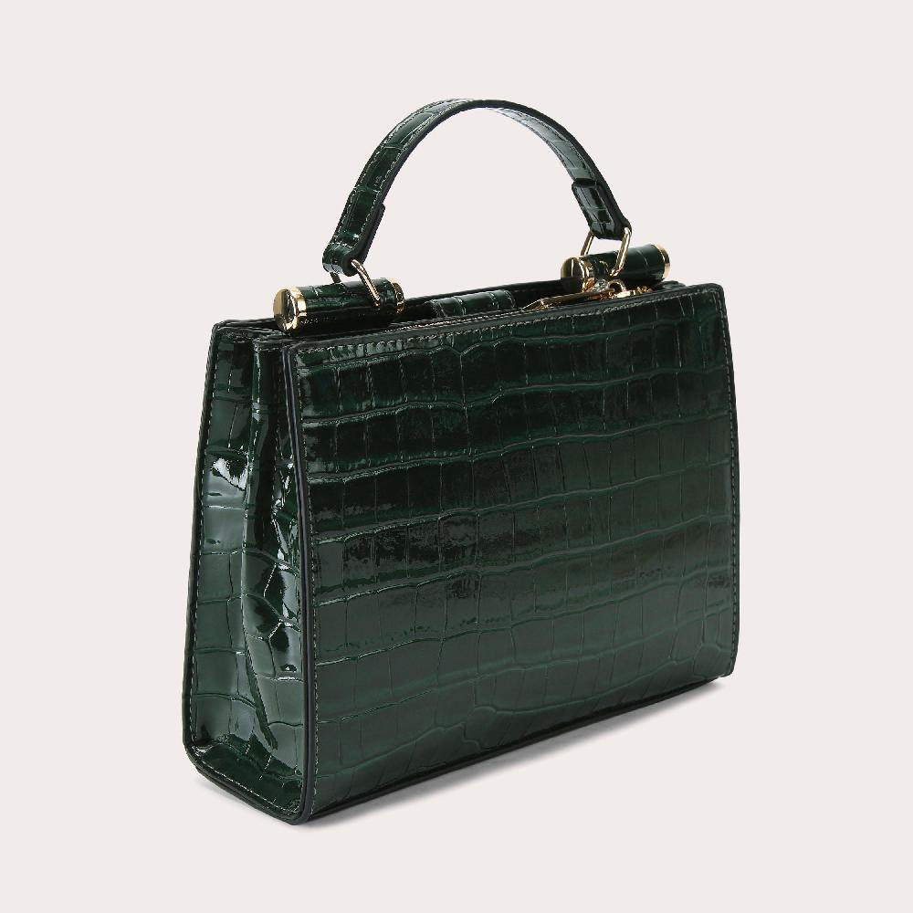 Carvela JESSICA MINI TOTE 2 Dark Green Croc Tote Bag By CARVELA
