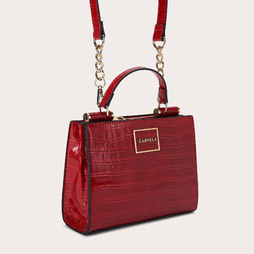 Carvela JESSICA MINI TOTE 2 Red Croc Tote Bag By CARVELA