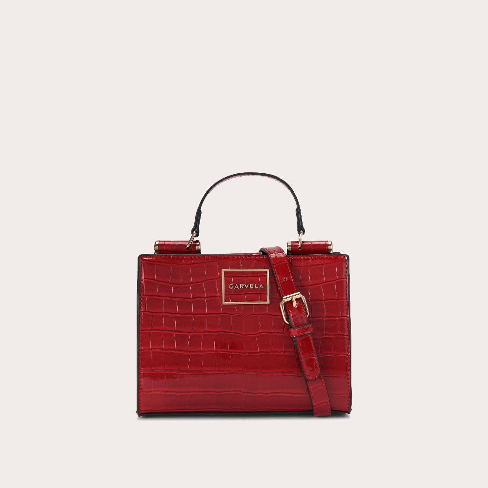 carvela JESSICA MINI TOTE 2 Red Croc Tote Bag by CARVELA