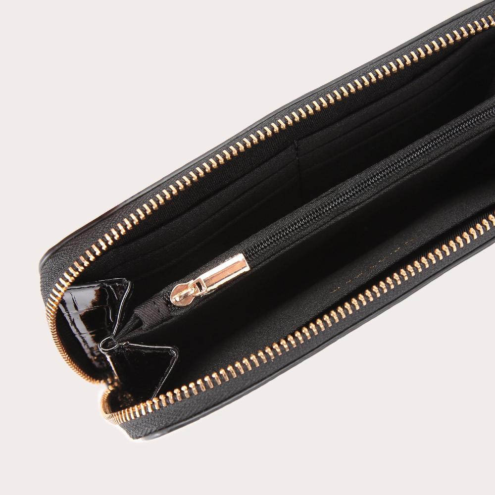 Carvela JESSICA PURSE Black Croc Embossed Purse By CARVELA