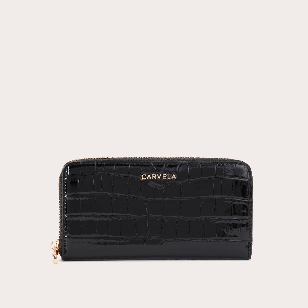 carvela JESSICA PURSE Black Croc Embossed Purse by CARVELA