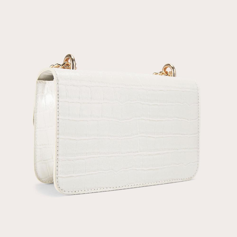 Carvela JESSICA SHOULDER BAG Bone Croc Shoulder Bag By CARVELA