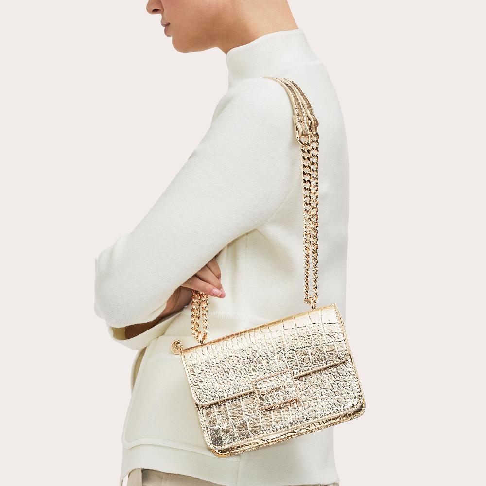 Carvela JESSICA SHOULDER BAG Gold Shoulder Bag By CARVELA