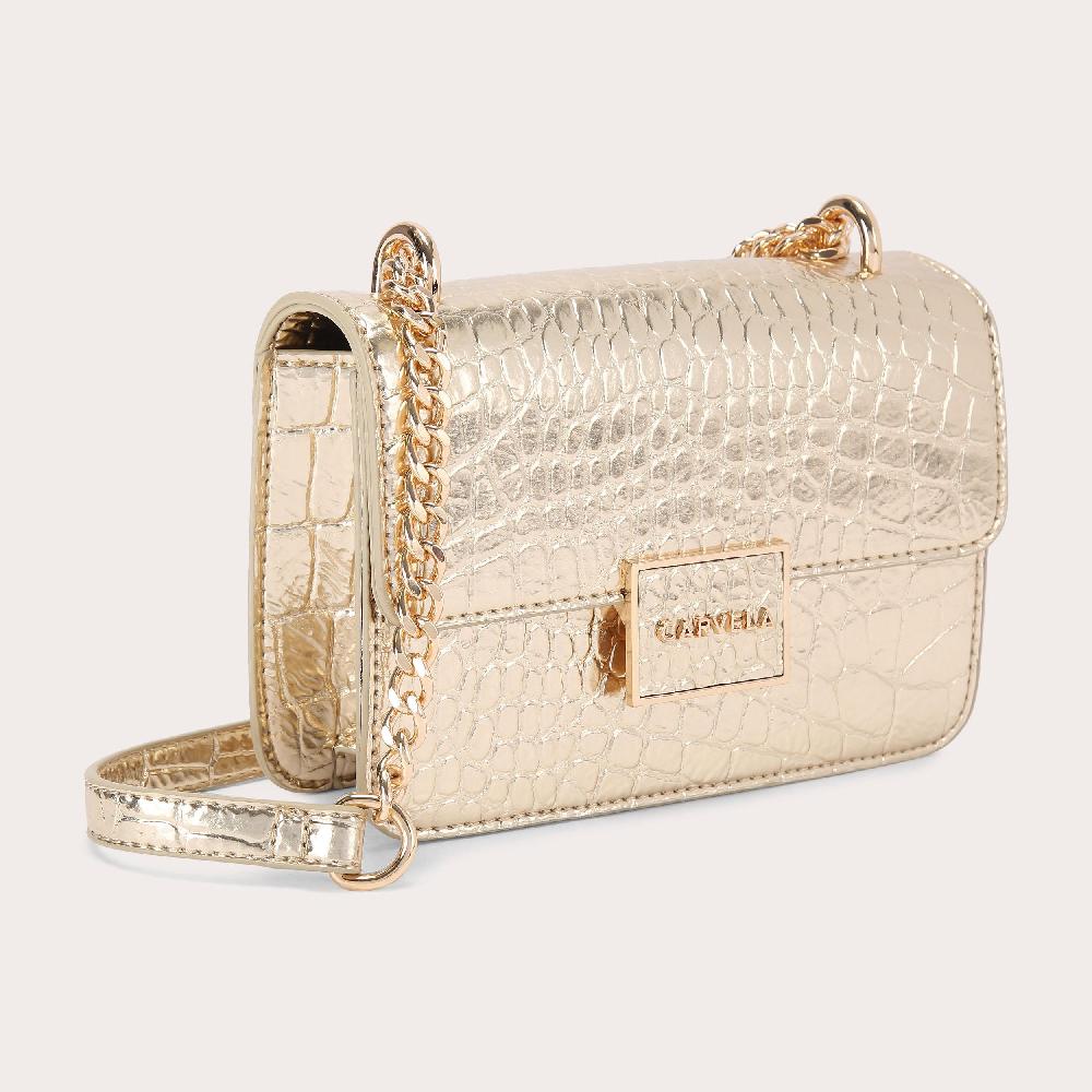 Carvela JESSICA SHOULDER BAG Gold Shoulder Bag By CARVELA