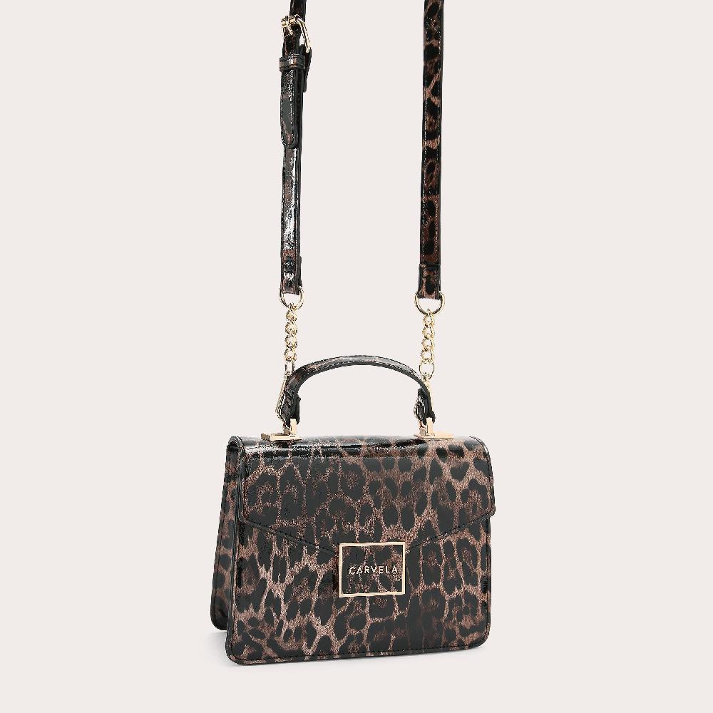 Carvela JESSICA TOP HANDLE Leopard Print Top Handle Bag By CARVELA
