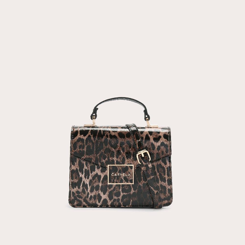 carvela JESSICA TOP HANDLE Leopard Print Top Handle Bag by CARVELA