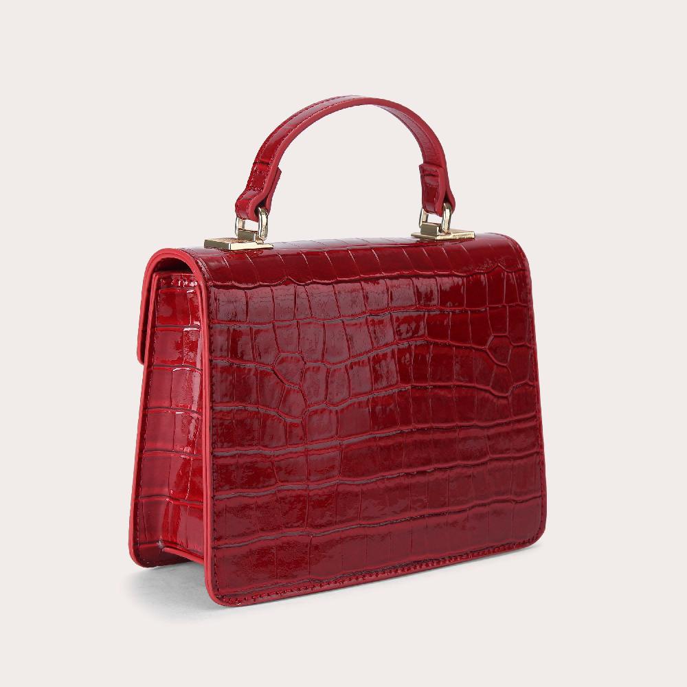 Carvela JESSICA TOP HANDLE Red Croc Top Handle Bag By CARVELA