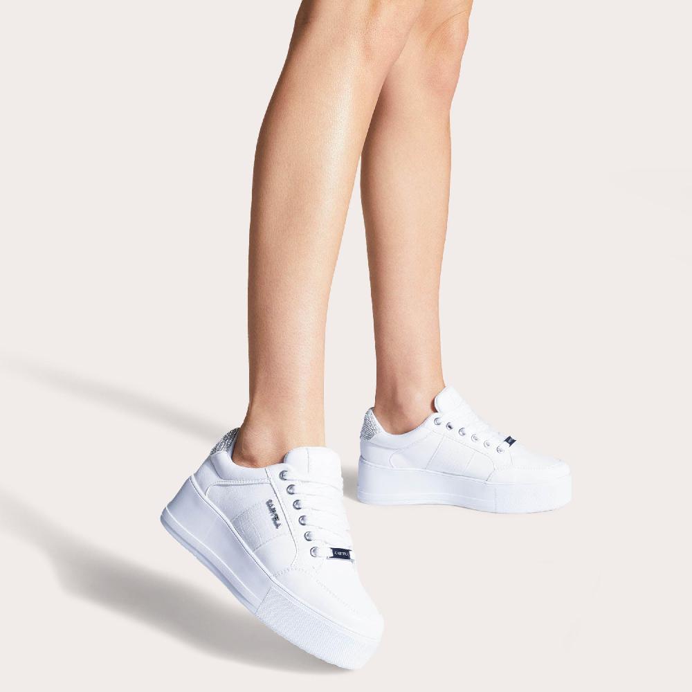 Carvela JIVE LACE UP White Lace Up Trainers By CARVELA