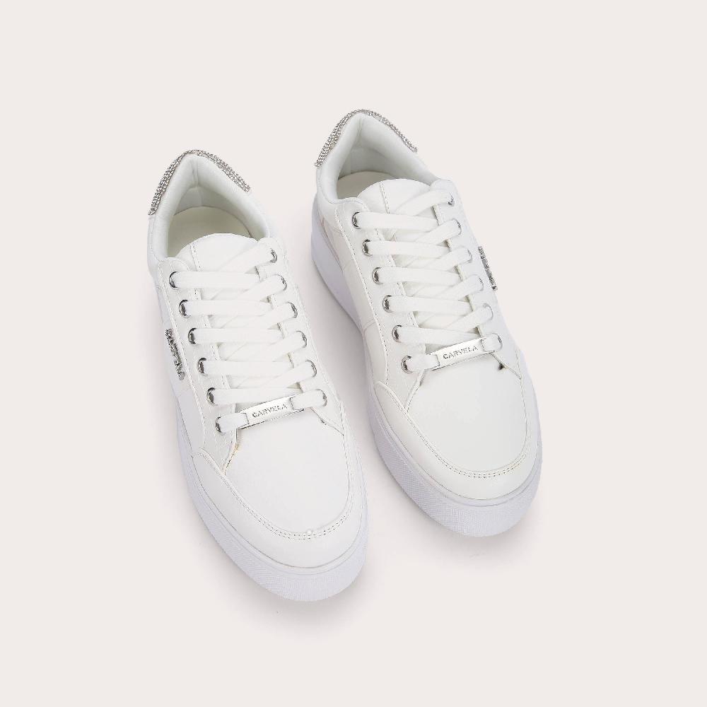 Carvela JIVE LACE UP White Lace Up Trainers By CARVELA