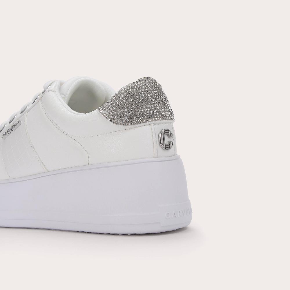 Carvela JIVE LACE UP White Lace Up Trainers By CARVELA