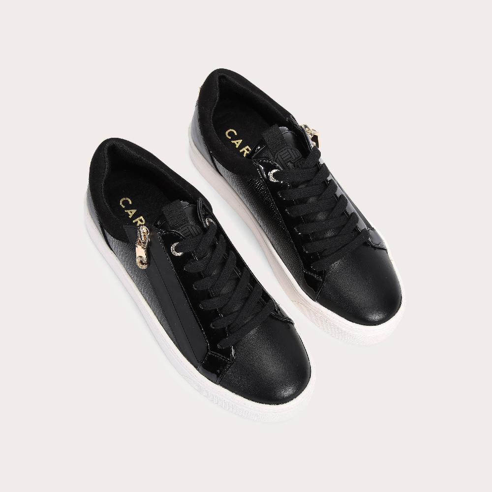 Carvela JUNIOR ZIP White Croc Print Zipped Trainers By CARVELA