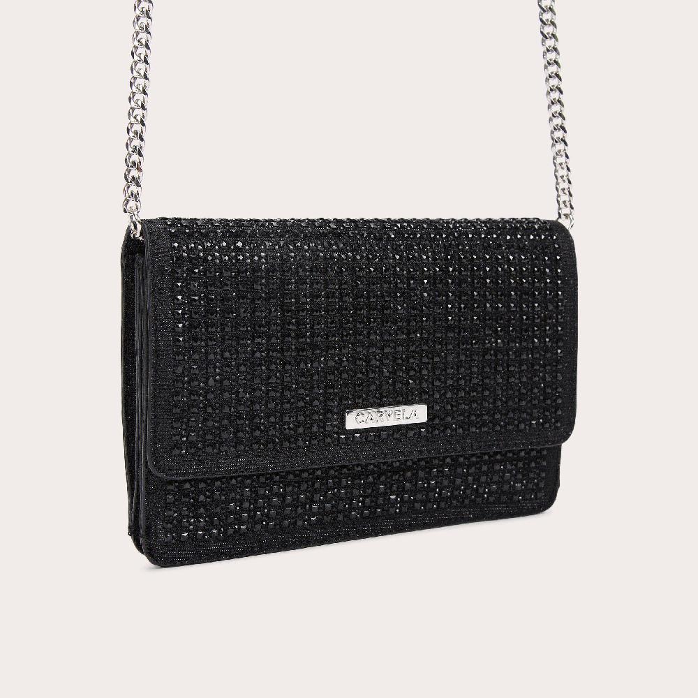 Carvela KIANNI CLUTCH Black Jewelled Clutch Bag By CARVELA
