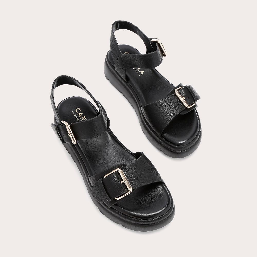 Carvela KRYPTON BUCKLE Black Buckle Sandal By CARVELA COMFORT