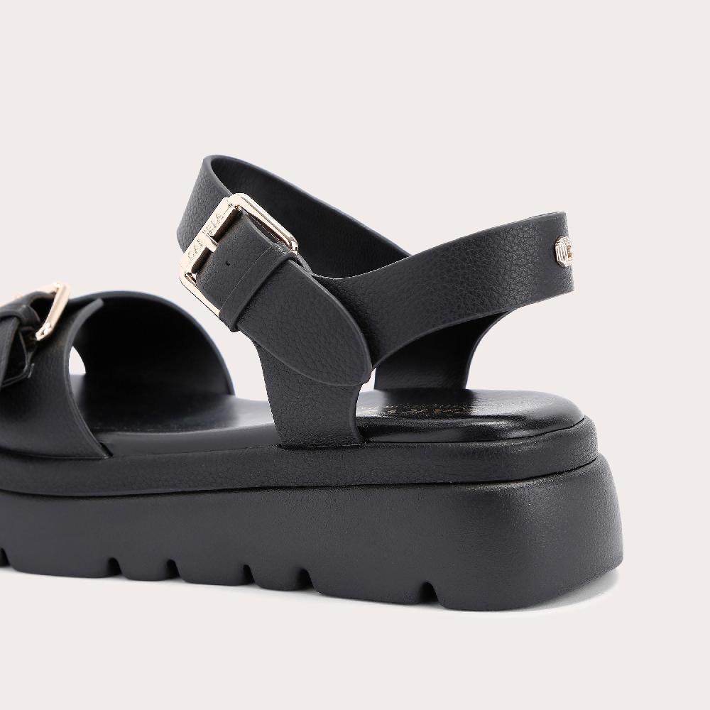 Carvela KRYPTON BUCKLE Black Buckle Sandal By CARVELA COMFORT