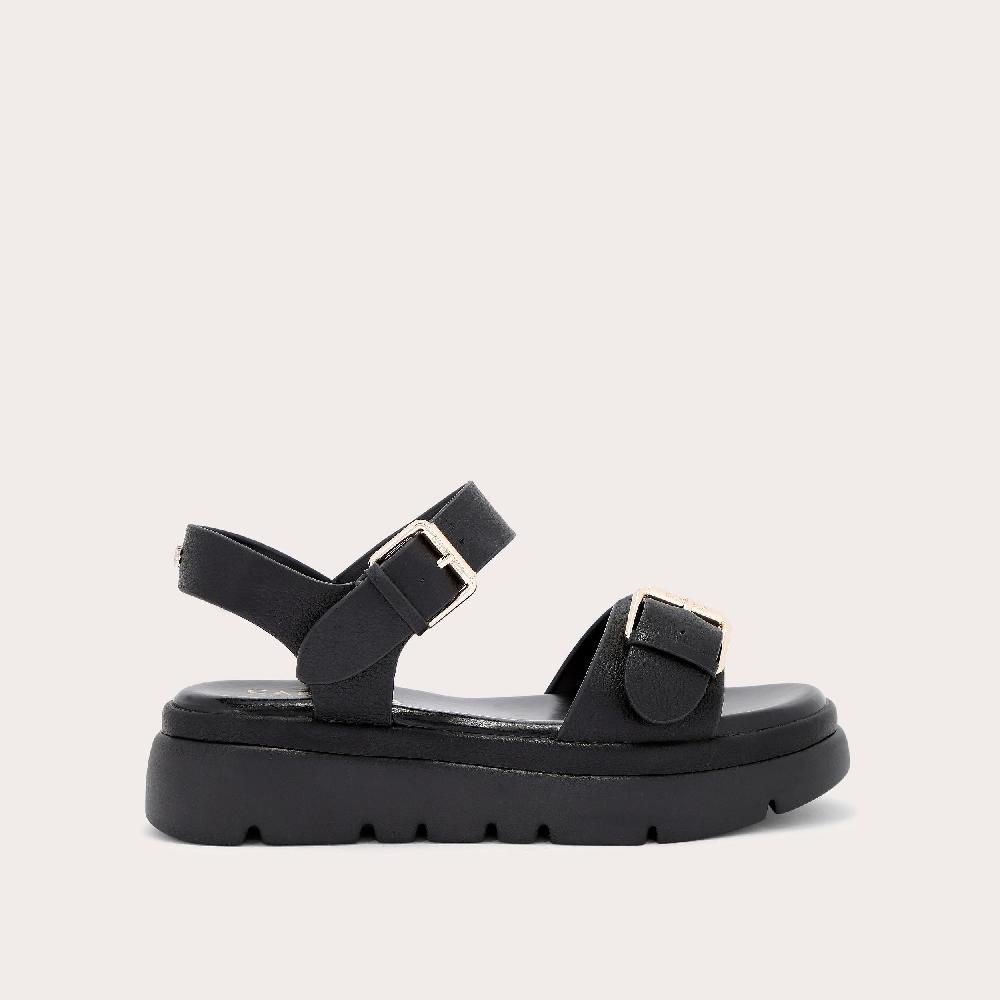 carvela KRYPTON BUCKLE Black Buckle Sandal by CARVELA COMFORT