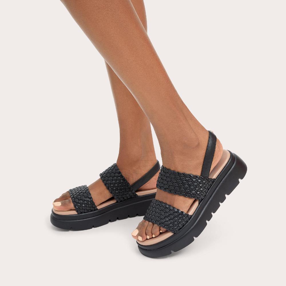 Carvela KRYPTON WEAVE Black Woven Sandal By CARVELA COMFORT