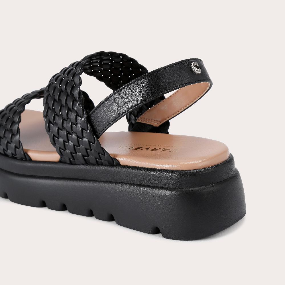 Carvela KRYPTON WEAVE Black Woven Sandal By CARVELA COMFORT